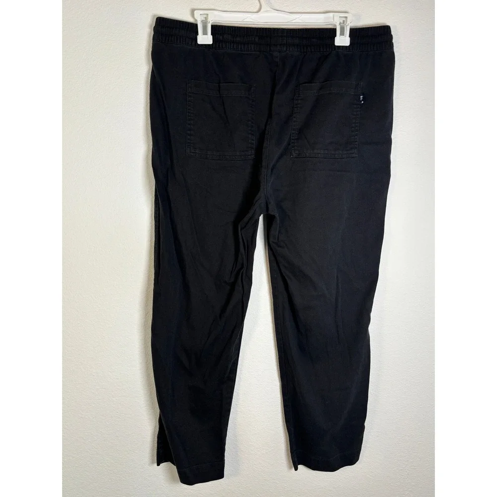 Gap Mens Black Drawstring Elastic Waist Jogger Pants Size L Casual Chino